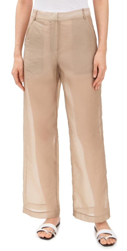 Simonett Sheer Flow Trousers Beige
