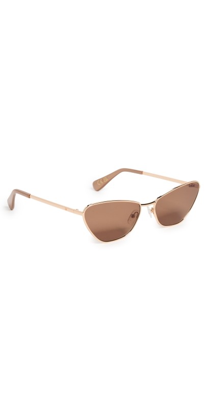 Lele Sadoughi Dolly Wire Frame Sunglasses Gold