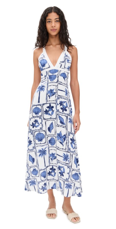 MINKPINK Sylvie Panel Midi Dress Postcard-Floral