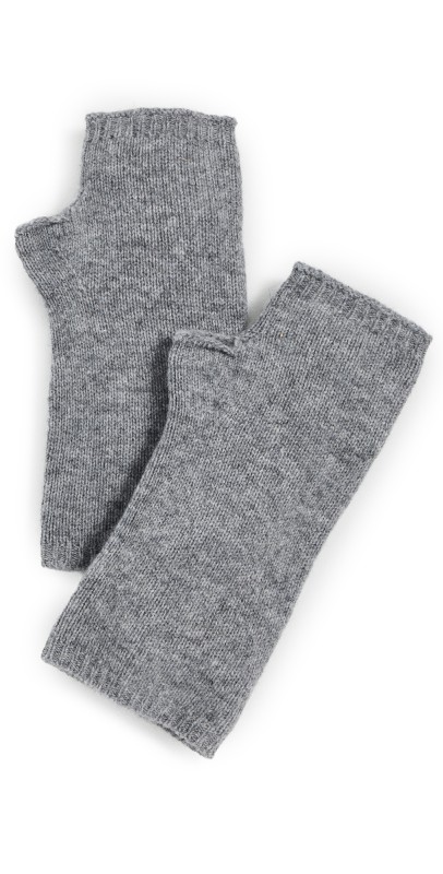 Jenni Kayne Cashmere Fingerless Gloves Grey