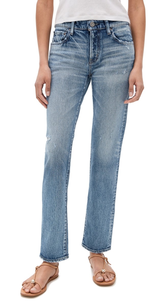MOUSSY VINTAGE Farmingdale Slim Straight Jeans Light Blue