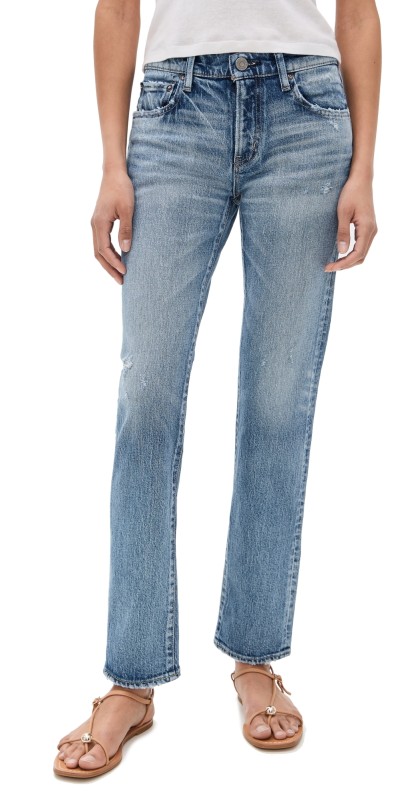 MOUSSY VINTAGE Farmingdale Slim Straight Jeans Light Blue