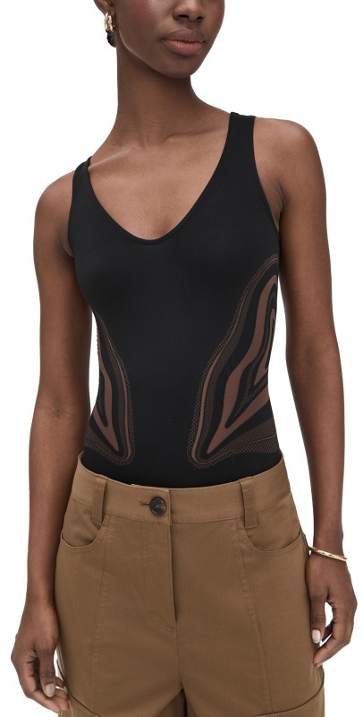 Wolford Venus Bodysuit Umber/Black