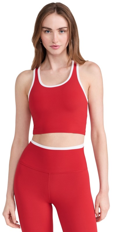 Splits59 Amber Airweight Bralette Pirate Red/White