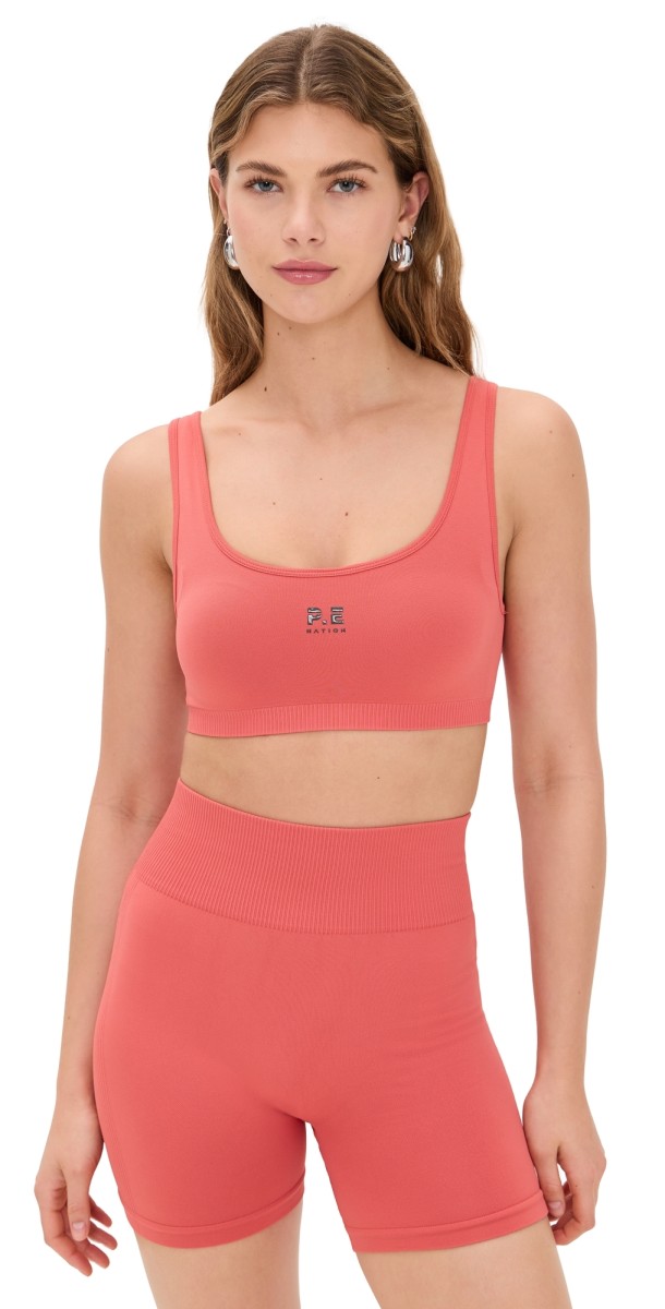 P. E NATION Restore Seamless Coop Bra Brick Red