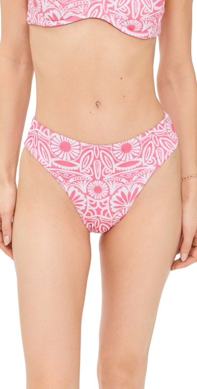 Peixoto Stella High Waist Bikini Bottoms Tierra Linda Coral