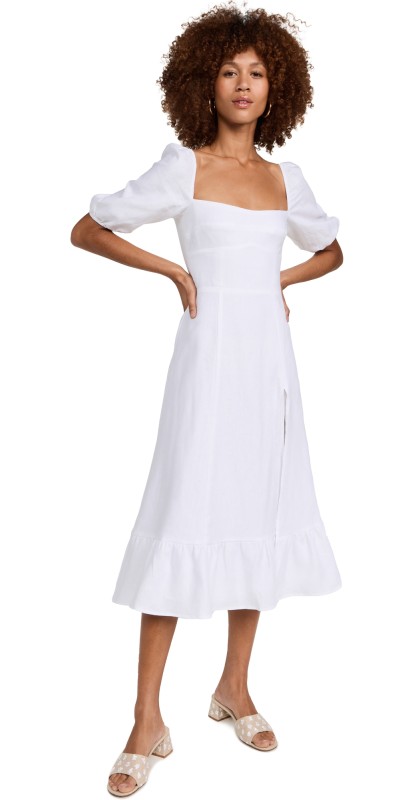 Reformation Belgium Dress White