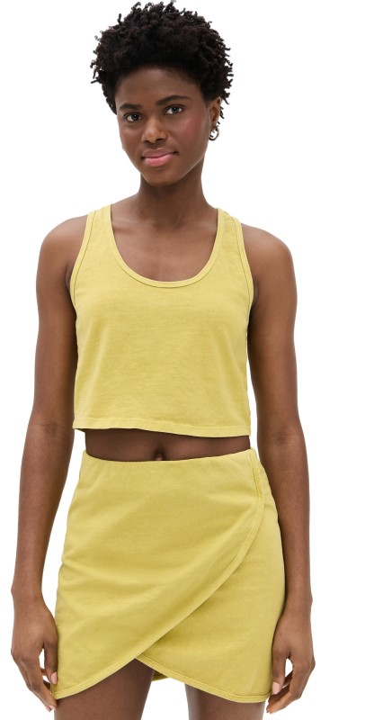 Les Tien Kerry Crop Tank Electric Dijon