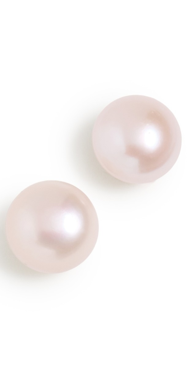 SHASHI Grande Essential Pearl Studs Pearl