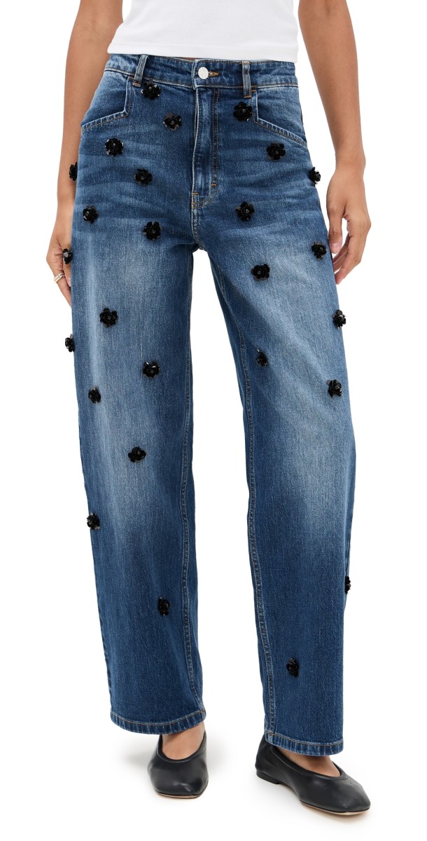BAUM UND PFERDGARTEN Narane Jeans Denim Sequince Flower