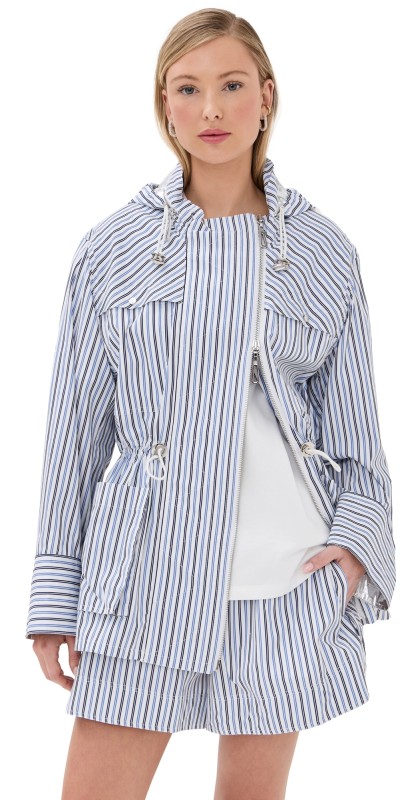 rabanne Veste Jacket Stripes White/Blue/Black