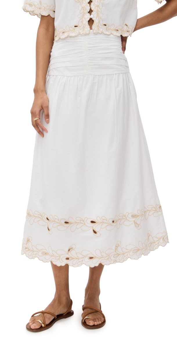 RAILS Sol Skirt White