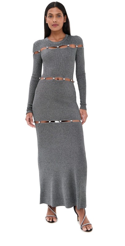 Isabel Marant Elmire Maxi Dress Silver/Black