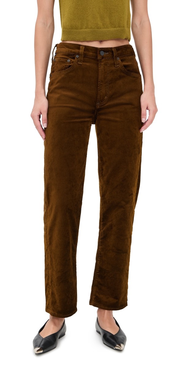 Citizens of Humanity Delfina Straight Jeans Golden