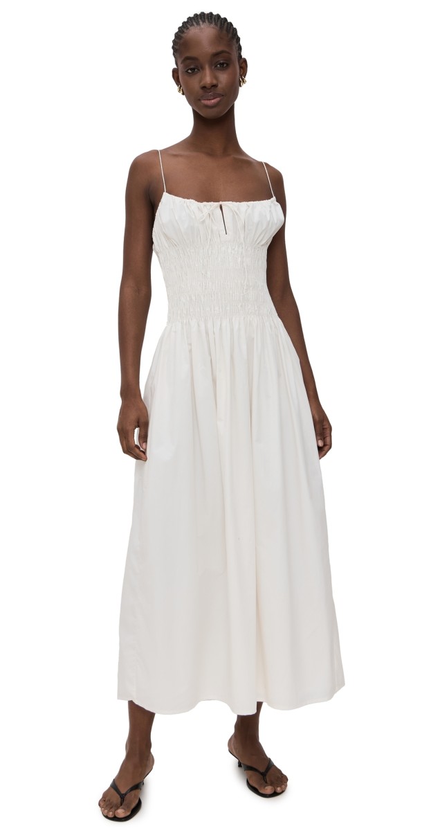 FAITHFULL THE BRAND Aya String Midi Dress White