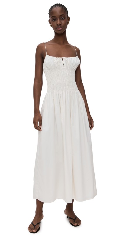 FAITHFULL THE BRAND Aya String Midi Dress White