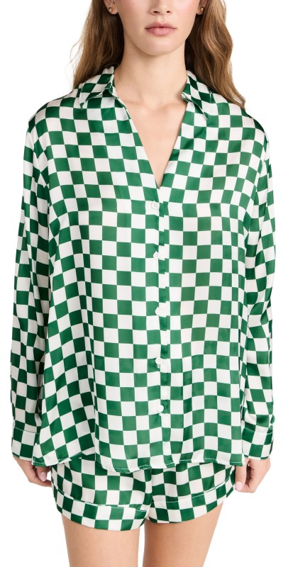 Show Me Your Mumu Early Riser Set Green Checker