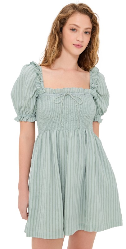 Hill House Home The Scarlett Mini Nap Dress Soft Green