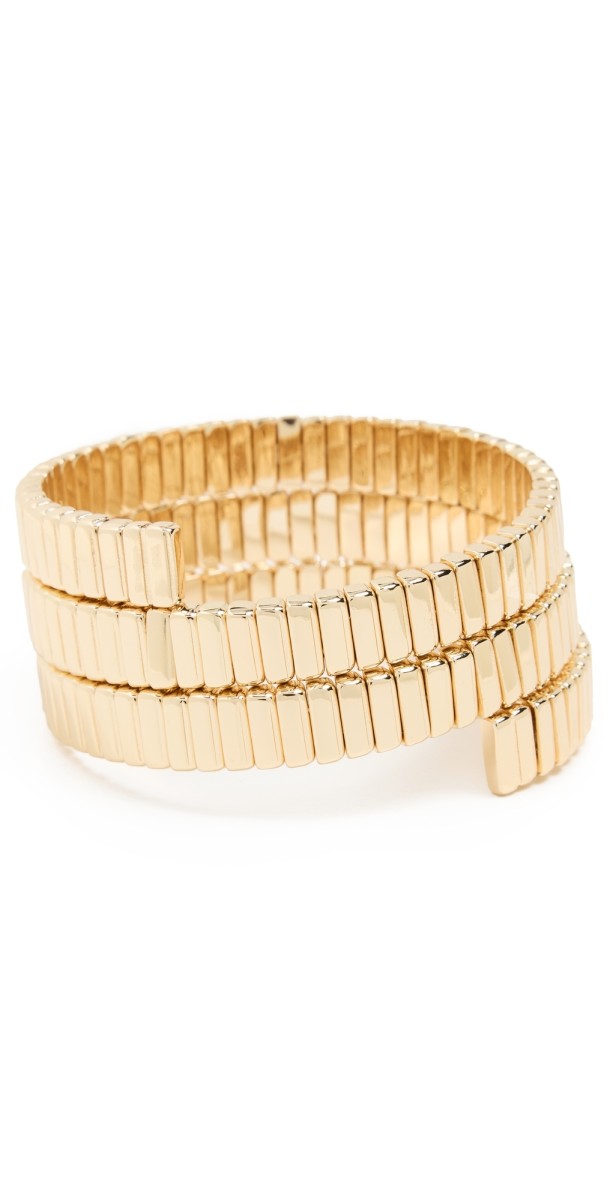 Roxanne Assoulin The Flat Cobra Triple Wrap Bracelet Gold