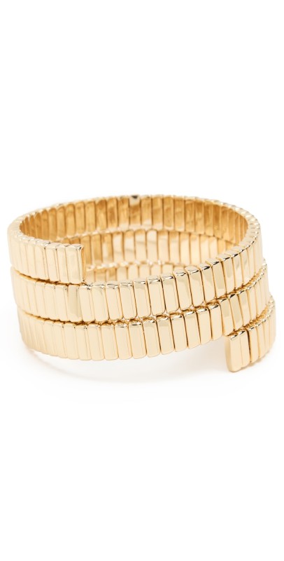 Roxanne Assoulin The Flat Cobra Triple Wrap Bracelet Gold