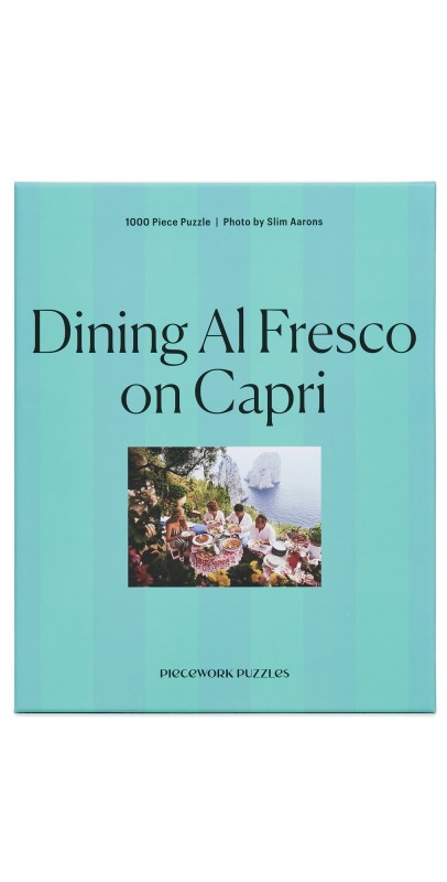 Piecework Puzzles Al Fresco On Capri Puzzle Stiped Turquoise One Siz