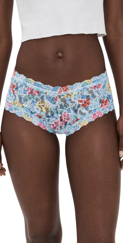 Hanky Panky Printed Signature Lace Boy Shorts Mosaic Floral