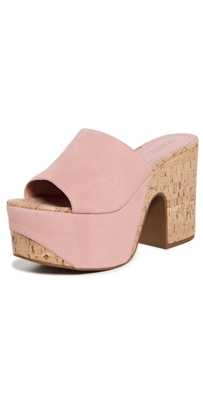 Schutz Dalle Wave Platform Sandals Deep Blush