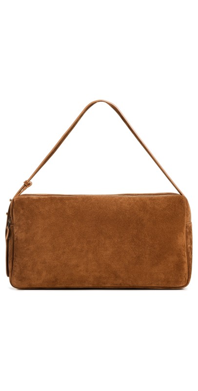 Elleme Trousse Large Suede Shoulder Bag Cognac
