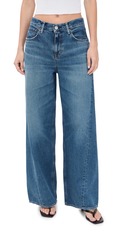 MOUSSY VINTAGE MV Atlanta Twisted Wide Pants Blue