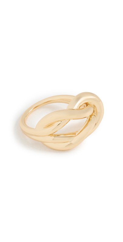 Lele Sadoughi Knotted Ring Gold 720