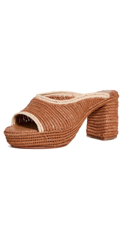 Carrie Forbes Aliyah Sandals Cognac/Natural Trim
