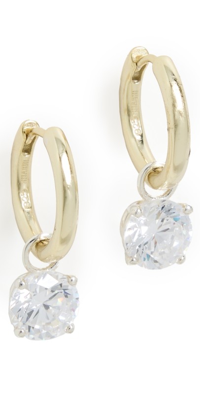SHASHI Roux Huggie Earrings Gold