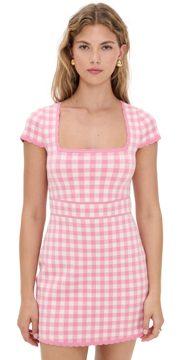LoveShackFancy Kellen Dress Pink Pearl