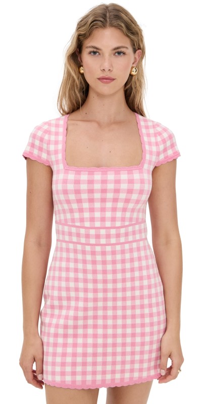 LoveShackFancy Kellen Dress Pink Pearl