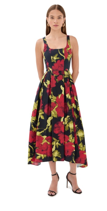 Azeeza Aishani Midi Dress Red Rose