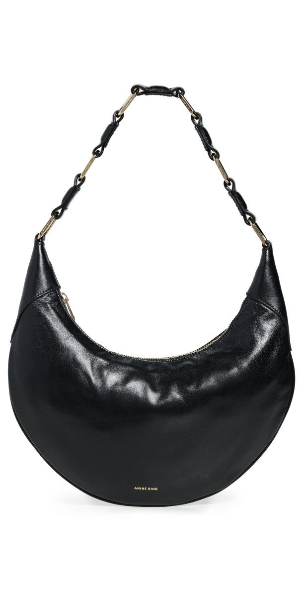 ANINE BING Kate Hobo Bag Black