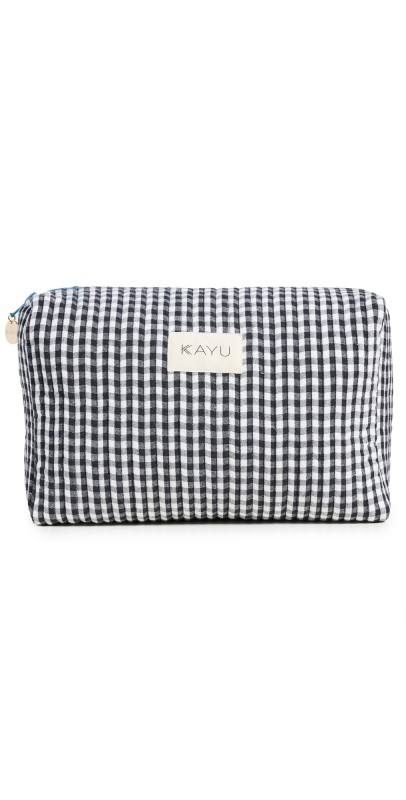 Kayu Elsie Zip Pouch Black Gingham
