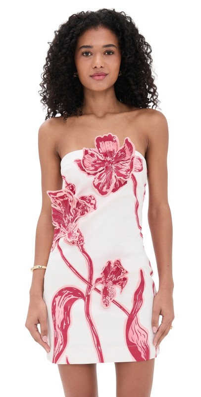 Andres Otalora Origen Esencial Dress Pink Lilies