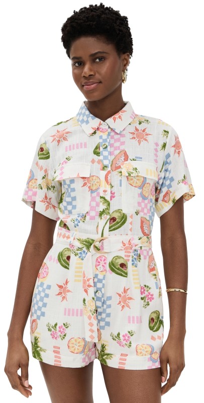 MINKPINK Gracie Belted Romper Fruity-Floral