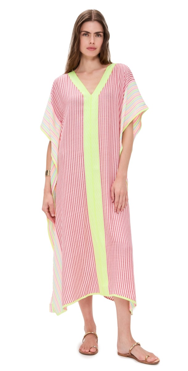 Pitusa Contrast Striped Thobe Multi Color