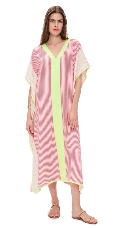 Pitusa Contrast Striped Thobe Multi Color