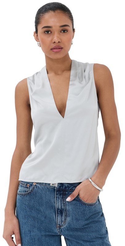 Peter Do Nara Top Silver Grey