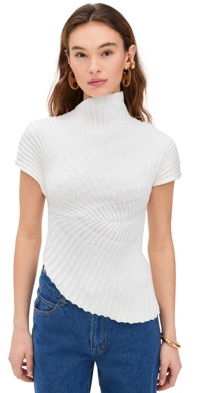 Cult Gaia Annemie Knit Top Black