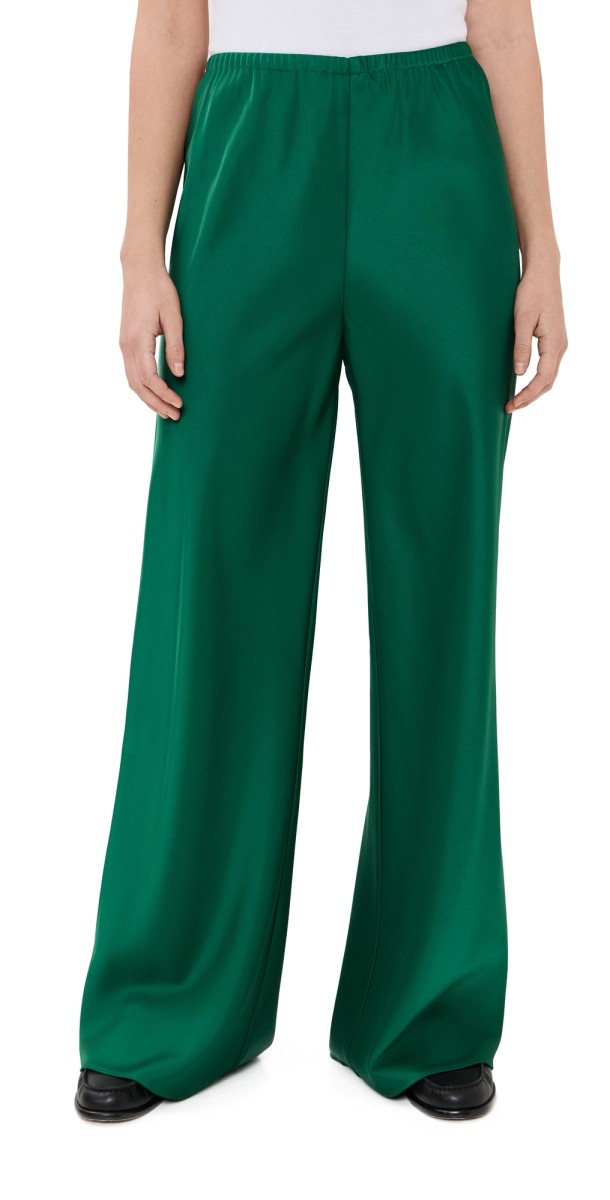 La Ligne Satin Colby Pants Emerald