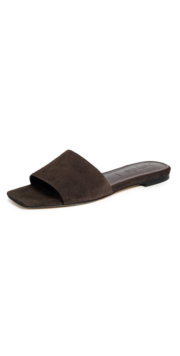 AEYDE Anna Cow Suede Sandals Moka