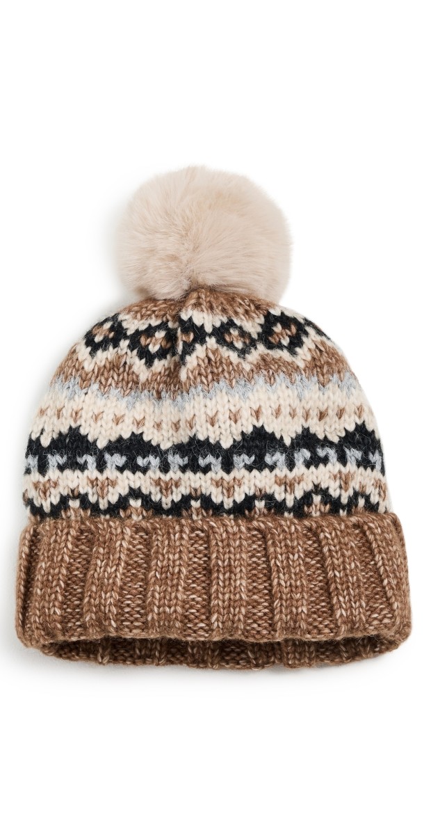 Hat Attack Fair Isle Pom Beanie Brow