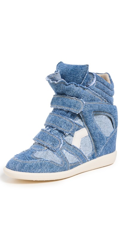 Isabel Marant Bekett Wedge Sneakers Light Blue