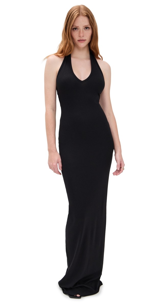 Éterne Halter Maxi Dress Black