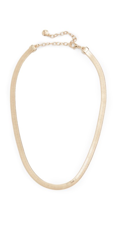 BaubleBar Gia Herringbone Necklace Gold