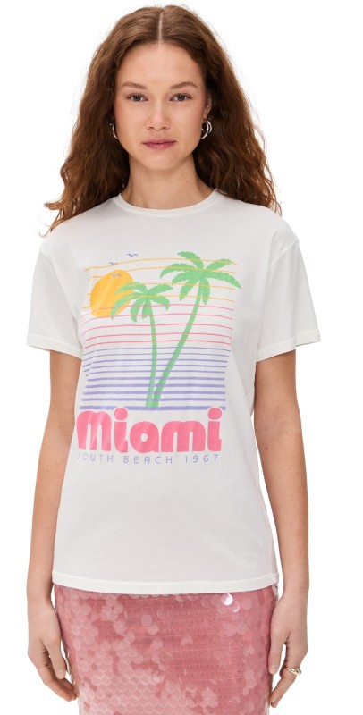 Original Retro Brand Miami South Beach Tee Vintage White